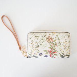 Tory Burch Floral Pattern Wristlet Wallet